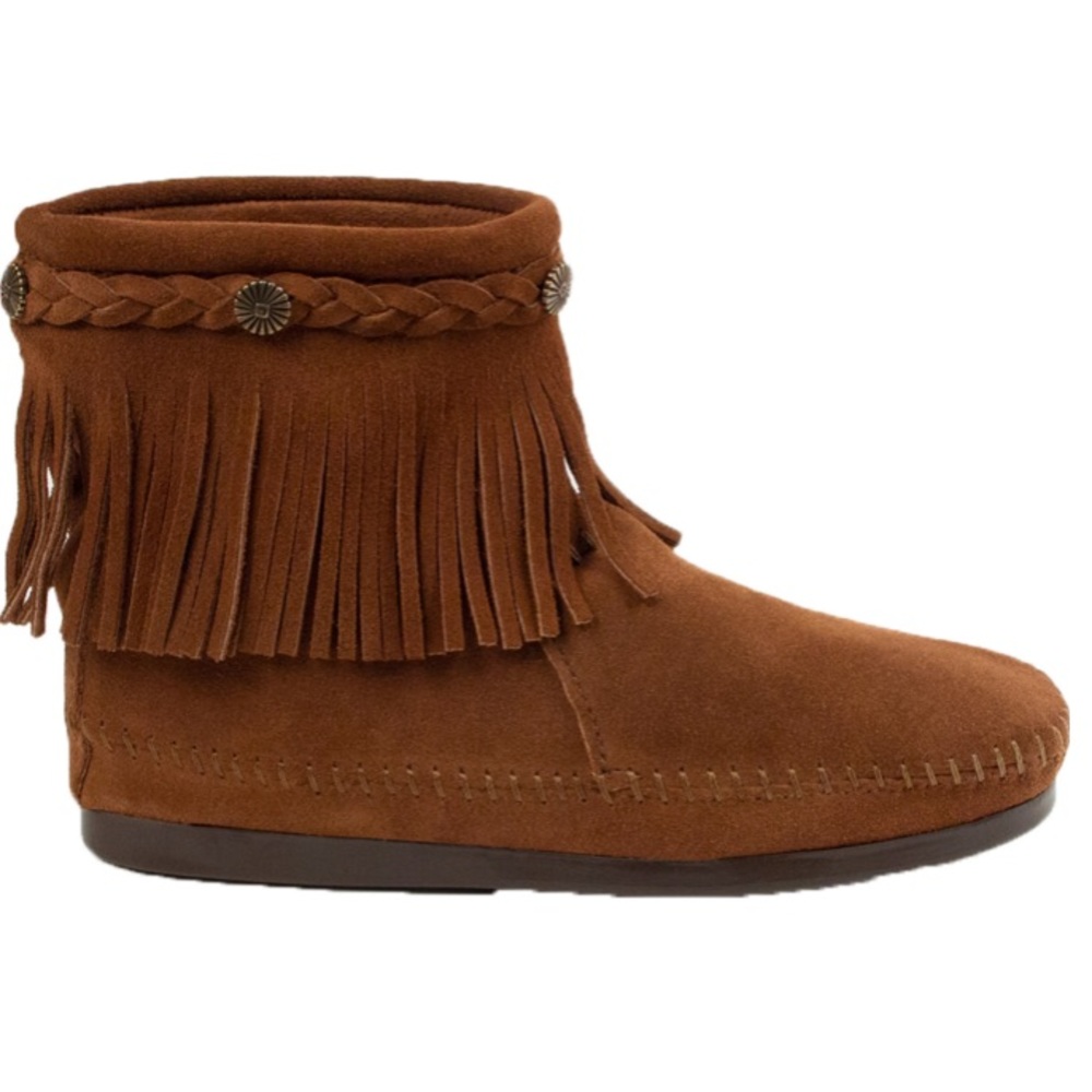 Minnetonka Brown Suede Ankle Boots